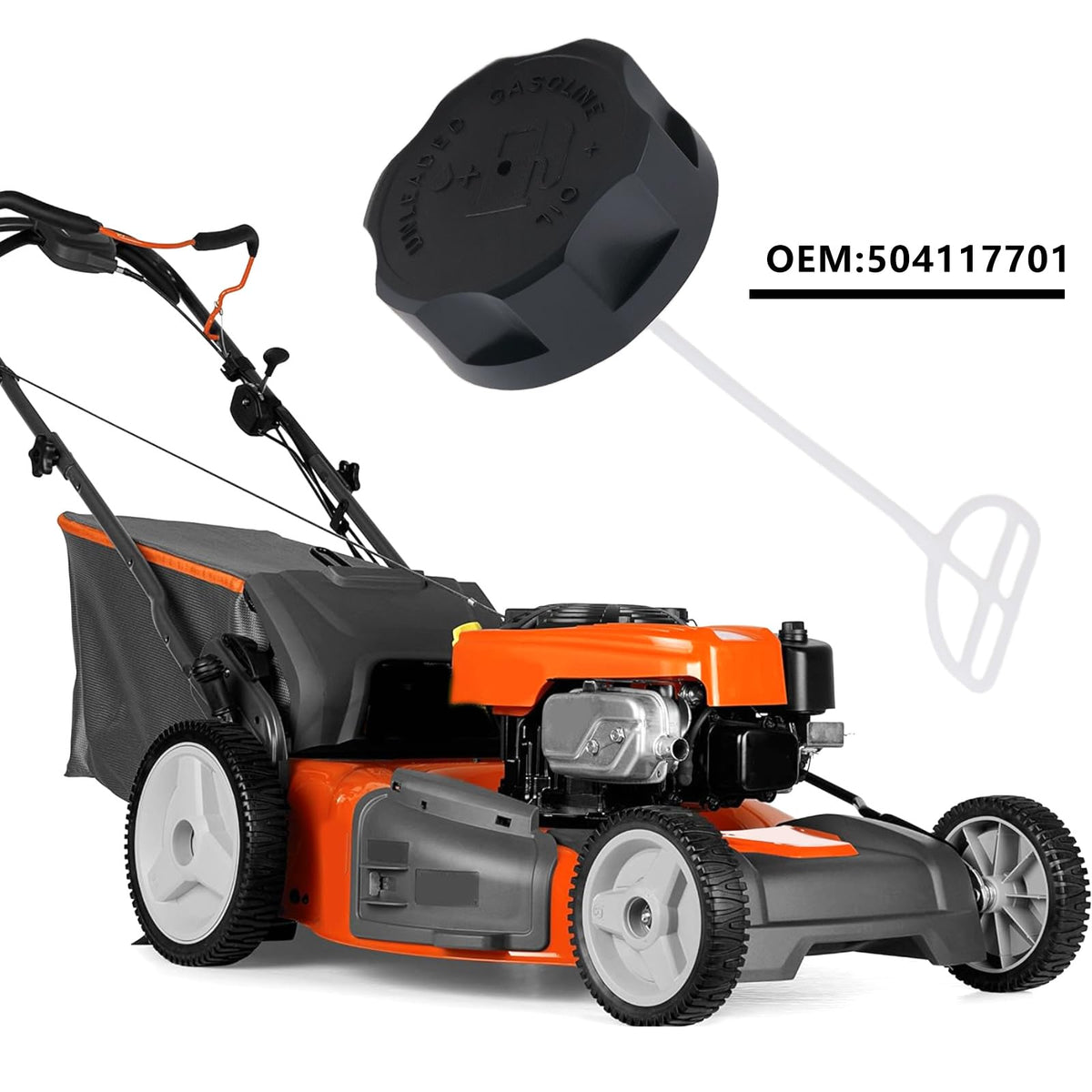 Briny River fuel tank cap for Husqvarna 350BT, easy, tool-free install