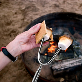 BRIOUT color coded marshmallow skewers for easy sharing around the fire
