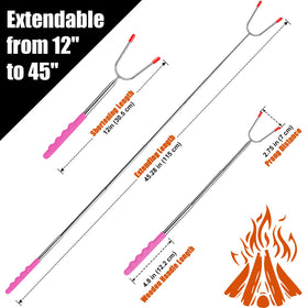 BRIOUT heat resistant handle roasting forks comfortable grip near flames
