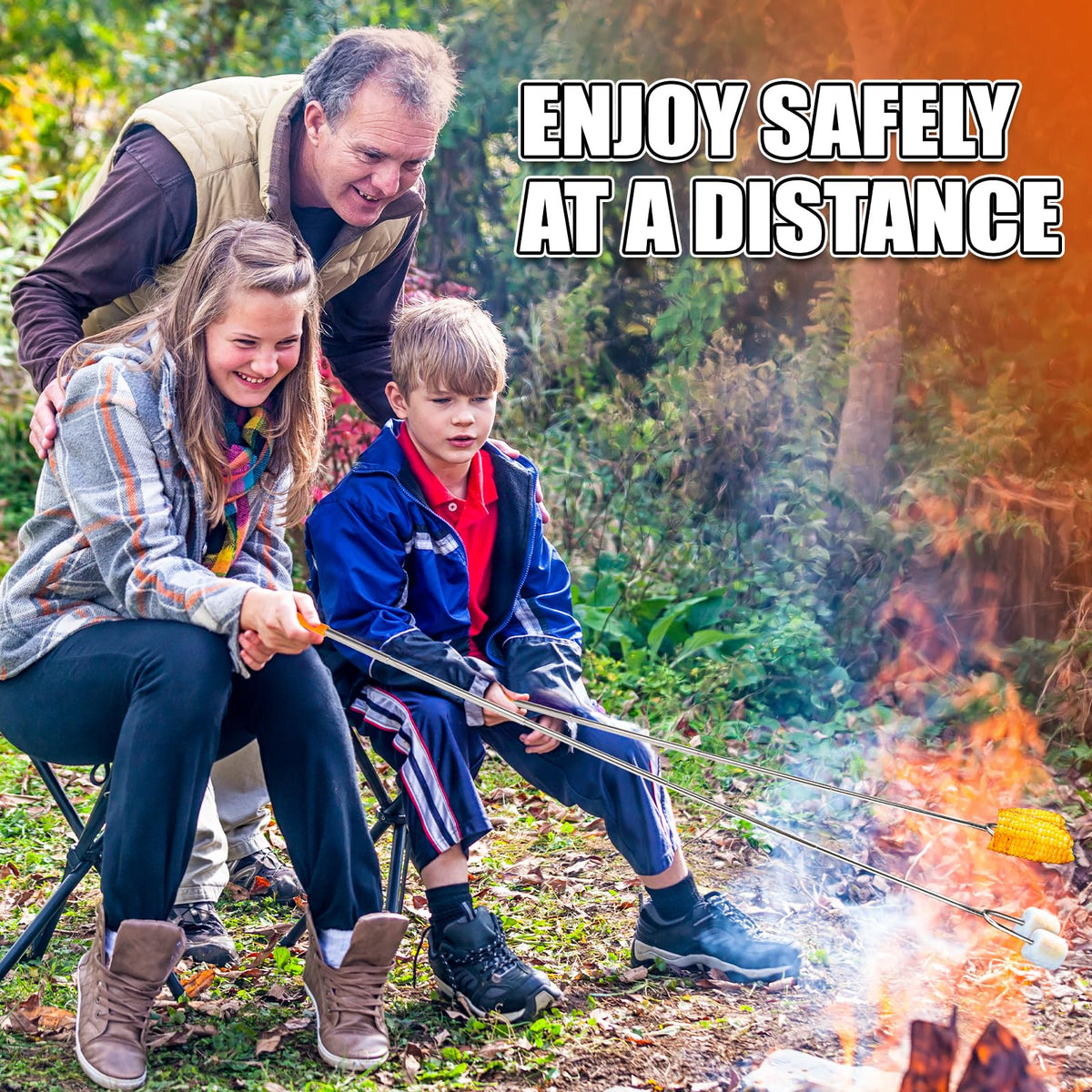 BRIOUT stainless steel smores sticks resist rust for reusable camping gear