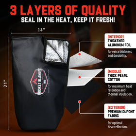 Brisket Blanket lightweight, foldable, and portable for on-the-go BBQ.