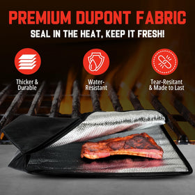 Brisket Blanket wide-mouth zipper enables easy loading.
