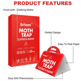Briteen moth traps setup showing easy placement for pantry and closet use