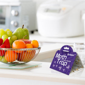 Briteen pheromone traps packaging shown for safe, chemical-free moth control.