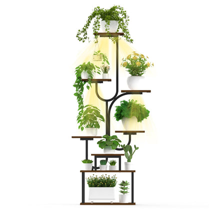 BRITEWAVE indoor plant stand with grow light highlighting thriving greenery