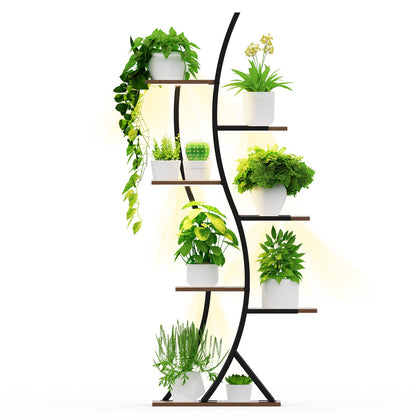 BRITEWAVE plant stand with grow light supports thriving indoor greenery.