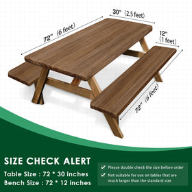 Britown bench covers fit 72x12 inches, protecting seating during outdoor meals.