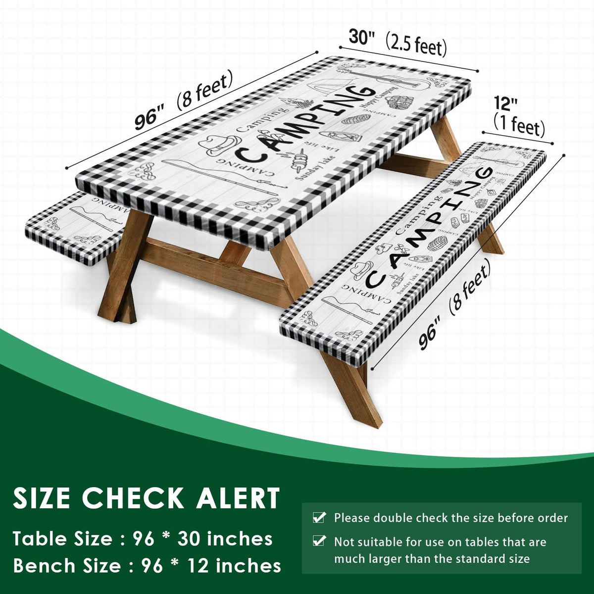 Britown bench covers with elastic bands protect wooden benches from spills