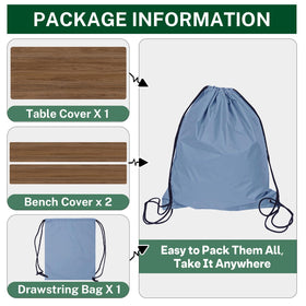 Britown drawstring bag keeps the 3-piece set compact for easy transport.