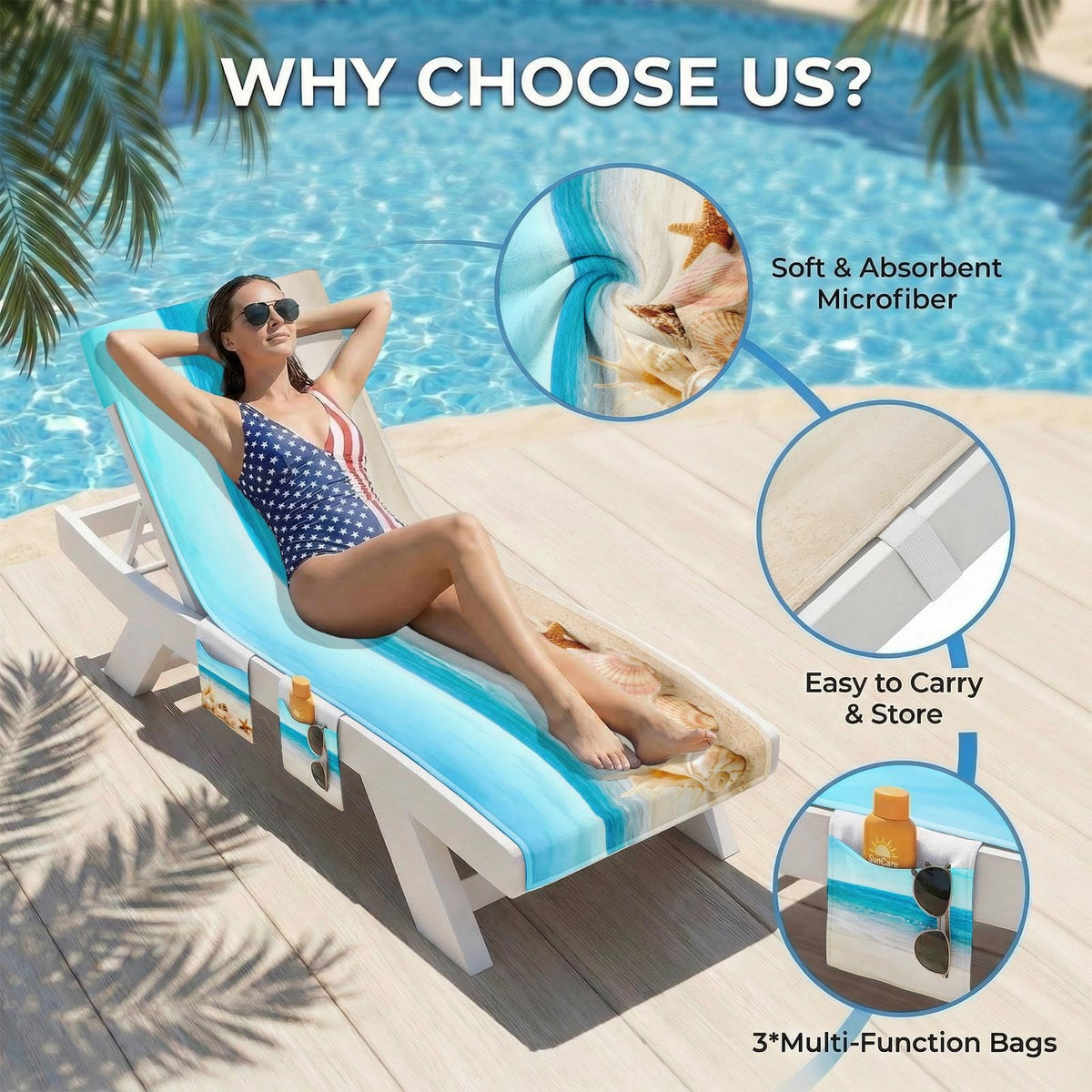Britown lounge chaise cover sized 85 by 30 inches fits most loungers