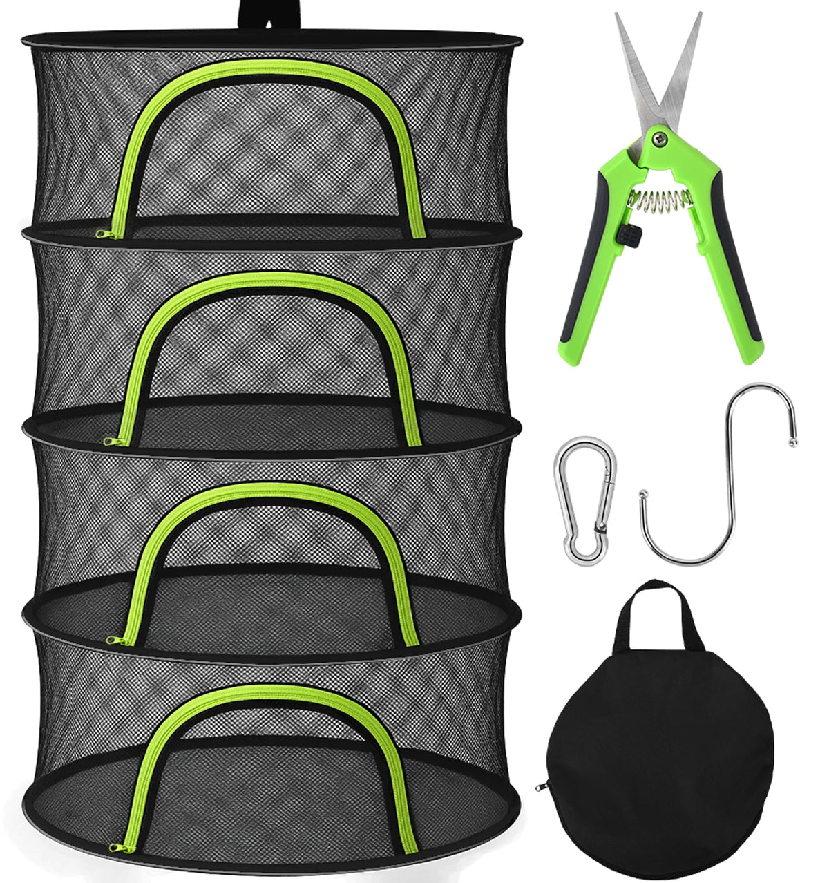 BRIVADO herb drying rack four mesh layers, 24-inch, enhances airflow for even drying