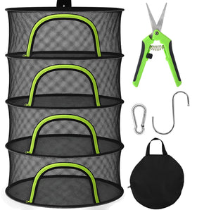 BRIVADO herb drying rack four mesh layers, 24-inch, enhances airflow for even drying