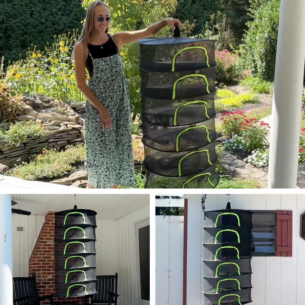 BRIVADO large-capacity drying rack suits herbs, flowers, seeds, and vegetables