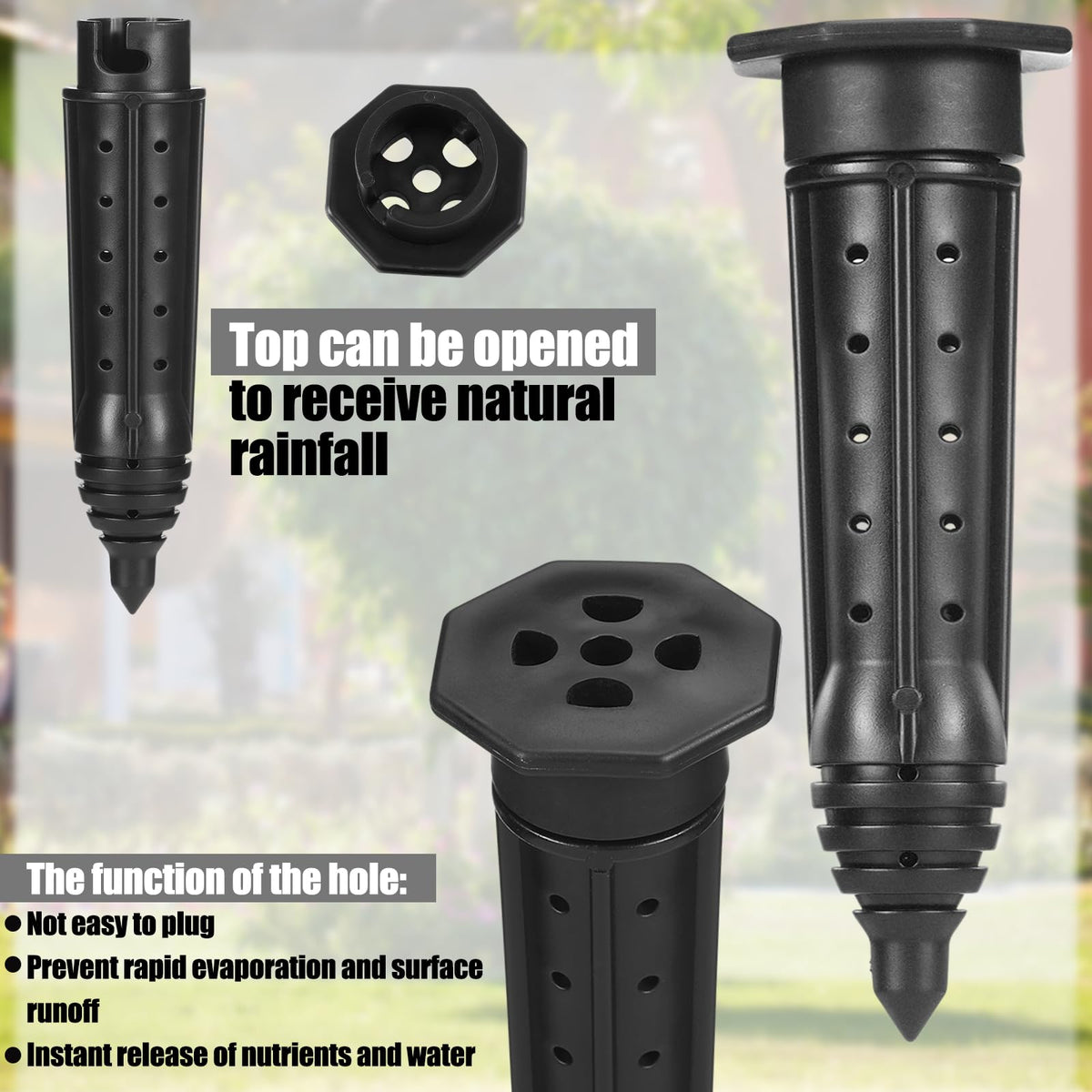 Briwooody stake compatible with automatic drip systems for efficient irrigation