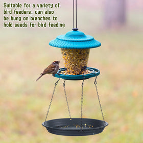 Briwooody black feeder tray design blends with outdoor décor.