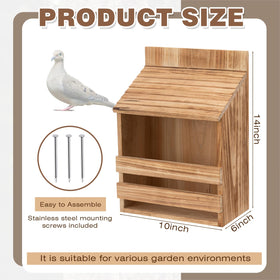 Briwooody dove nesting box exterior brown adds rustic charm