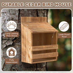Briwooody dove nesting box roof design sheds rain and protects nest