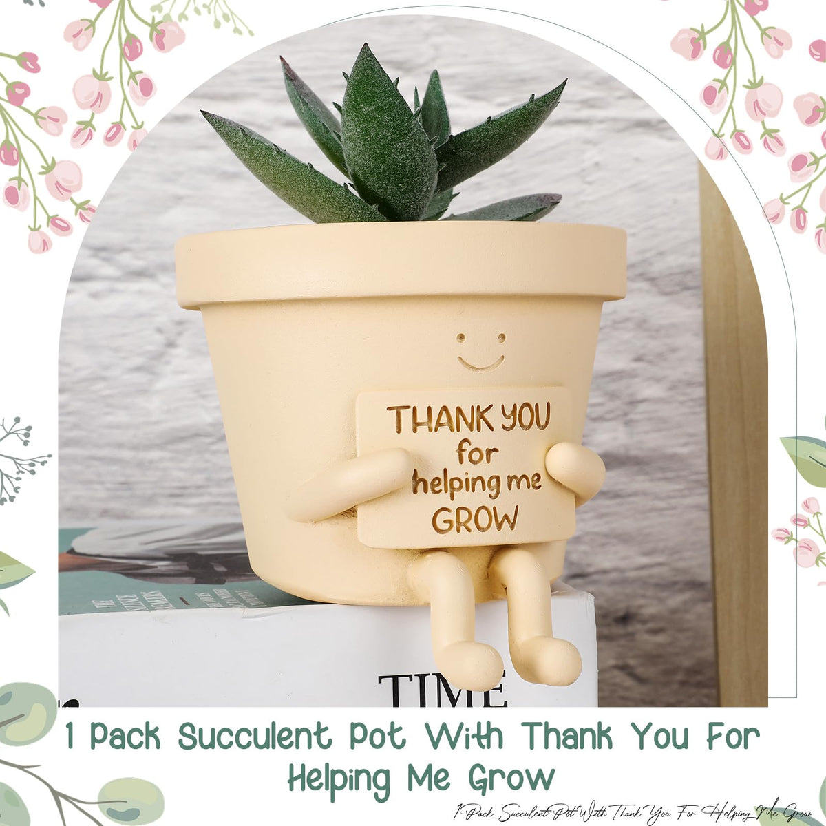 Briwooody hanging-planter with drainage adds charm to balconies.