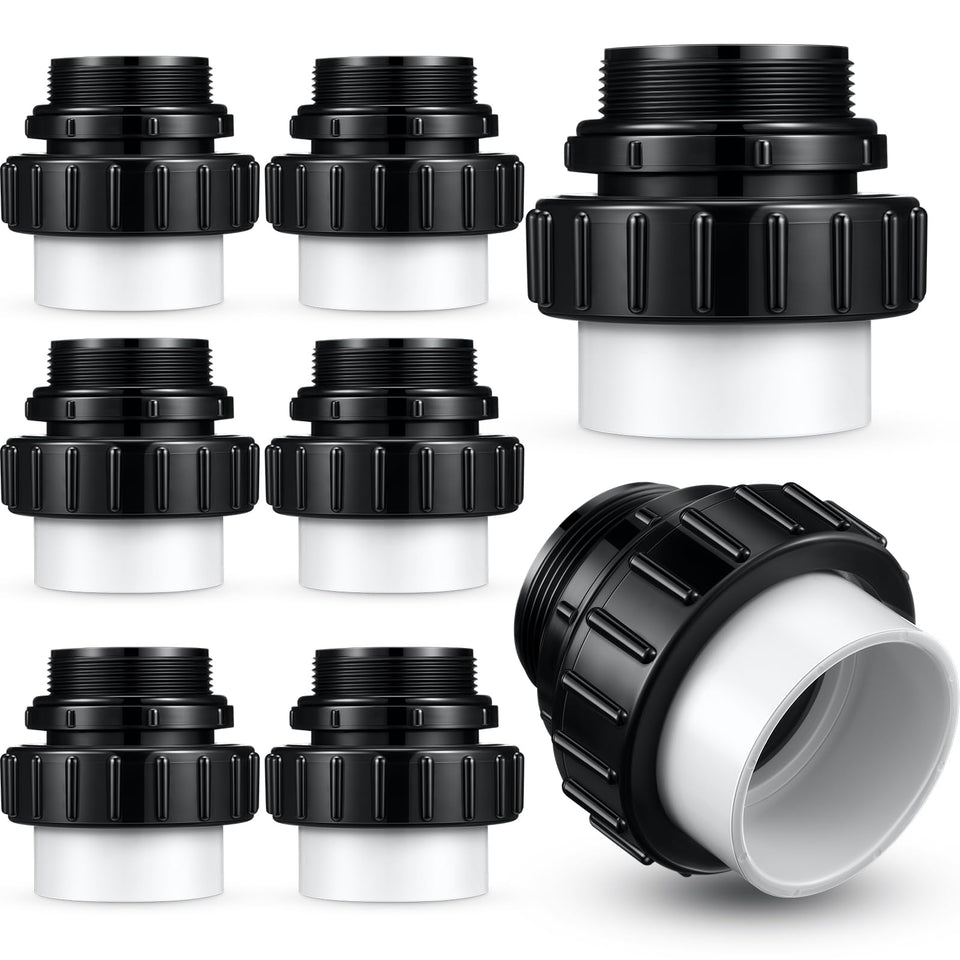 Briwooody hi temp union 2in MIP thread provides a secure connection for pool pumps
