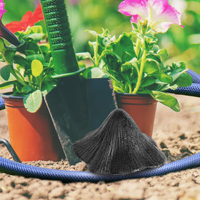 Briwooody hose guide keeps hoses on a neat path.