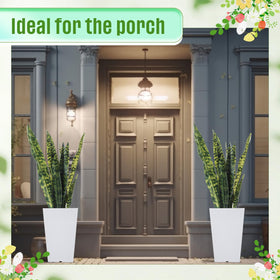 Briwooody indoor outdoor planter set displayed along a pathway.