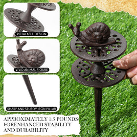 Briwooody iris hose guide stake blends with borders while guiding the hose.