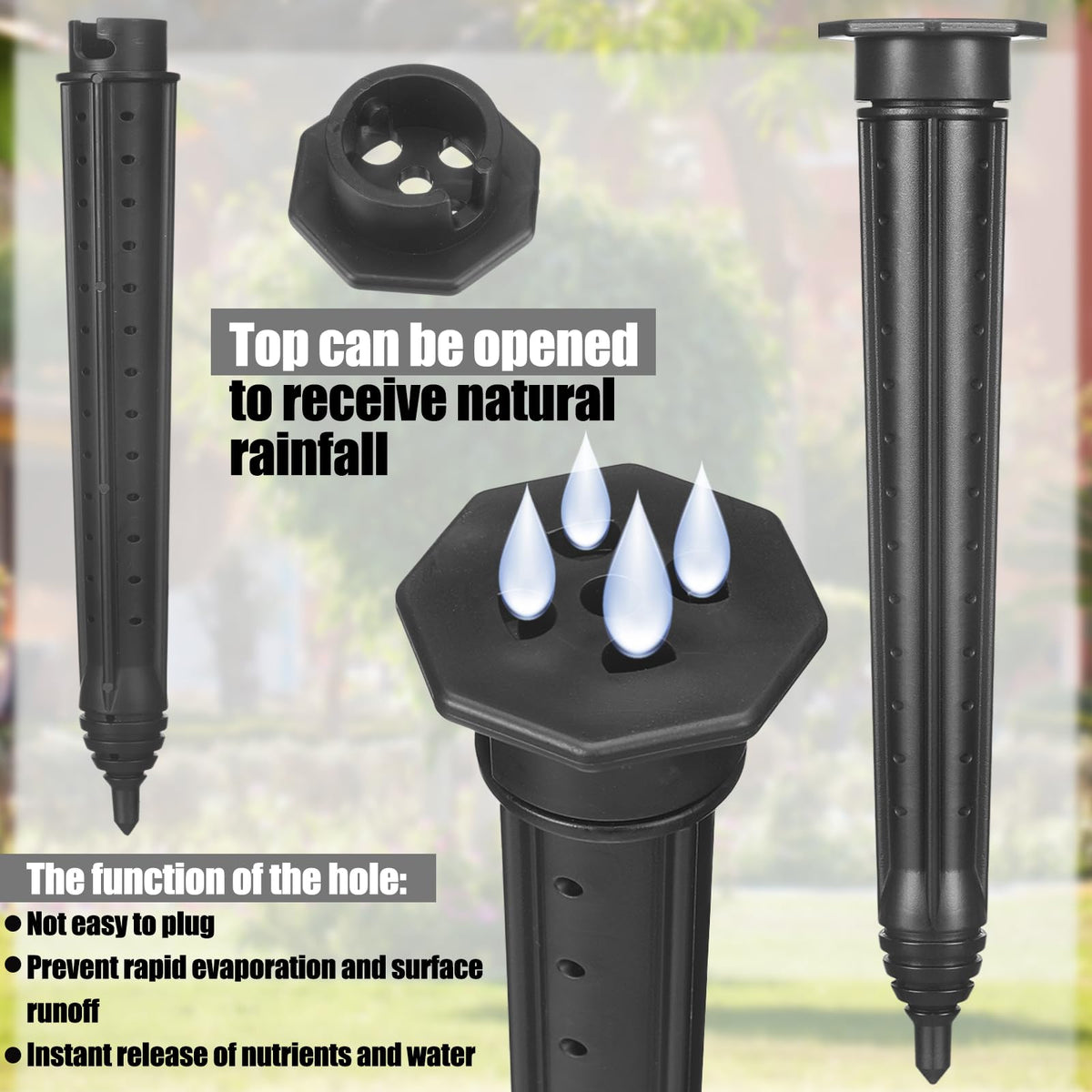Briwooody compatible with automatic drip systems for simple garden watering.