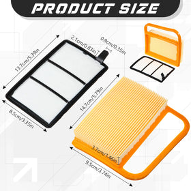 Briwooody pre-cleaner included for enhanced dirt capture and easier maintenance