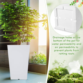 Briwooody resin planter showing weather resistance under sunlight.