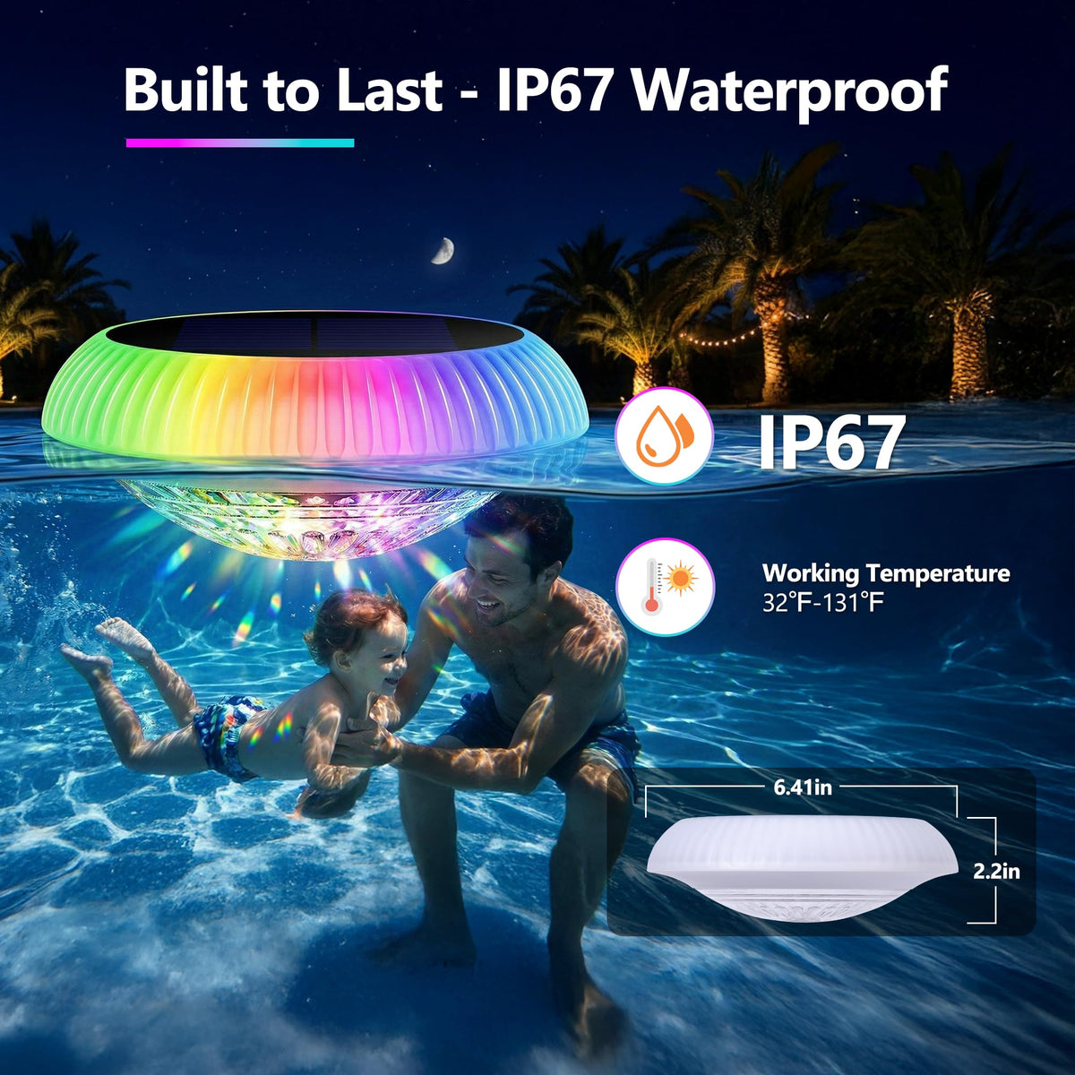 Brizled side-mounted floating design maintains stability on water