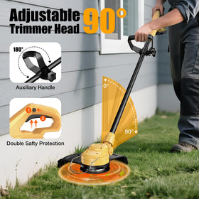 In-use Brngeqi shot demonstrates precise yard trimming capability.