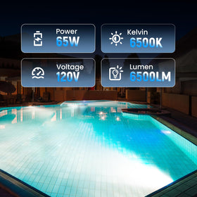 Broadroad pool light delivers 6500lm brightness for night ambience