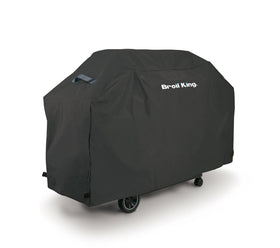 Broil King 58-select grill cover front view with weather protection.