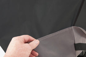 Broil King 58-select grill cover hanging loop for easy storage.