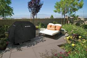 Broil King 58-select grill cover PVC texture and polyester handles.