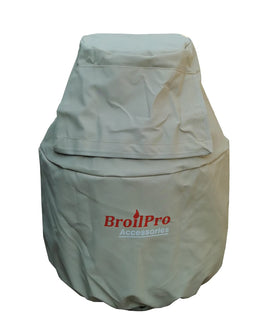 BroilPro Accessories propane tank cover beige side view protects a 20-lb cylinder from sun