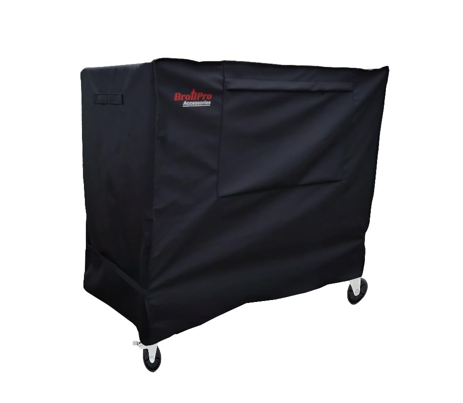 BroilPro durable 600D polyester cooler cover close-up with coating.
