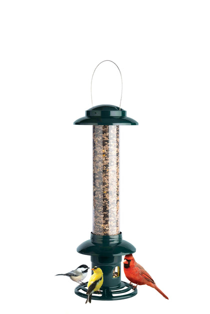 Brome Squirrel Buster Evolution with shroud closed for squirrel-proof seed access.