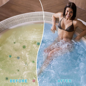 BROMIGUARD bromine tablet providing low odor performance in spa water