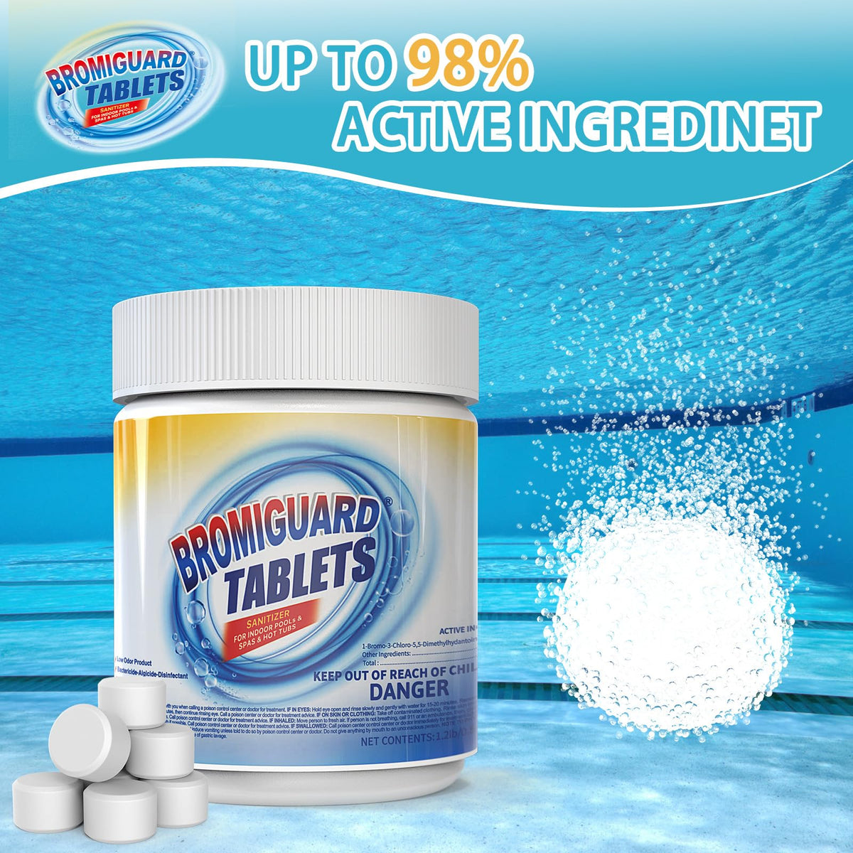 BROMIGUARD spa bromine tablets no chlorine odor for comfortable soaks