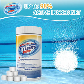BROMIGUARD spa water sanitizer tablets dissolving for lasting cleanliness