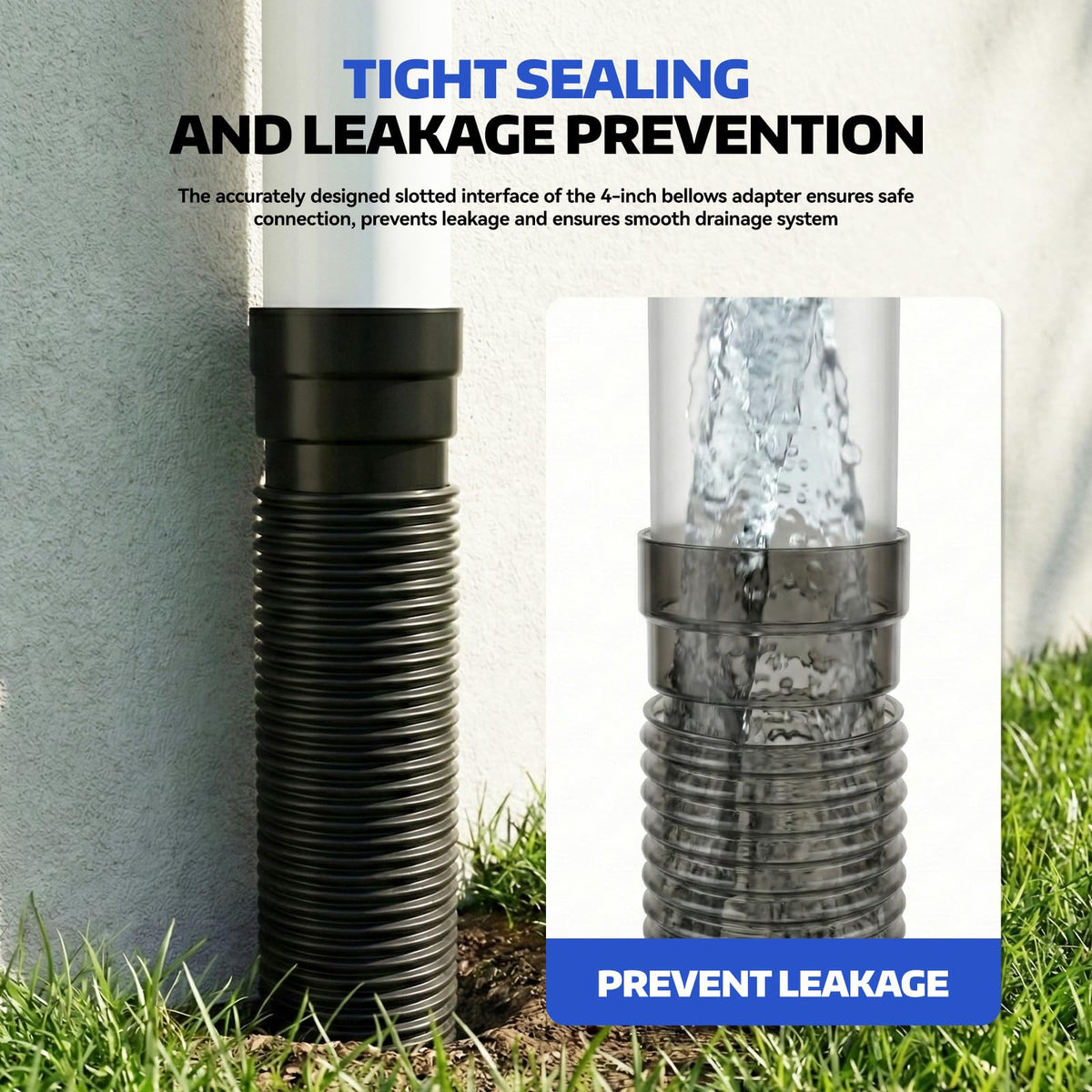 BROQIXIN yard drainage-connector enables reliable, leak-proof installations.
