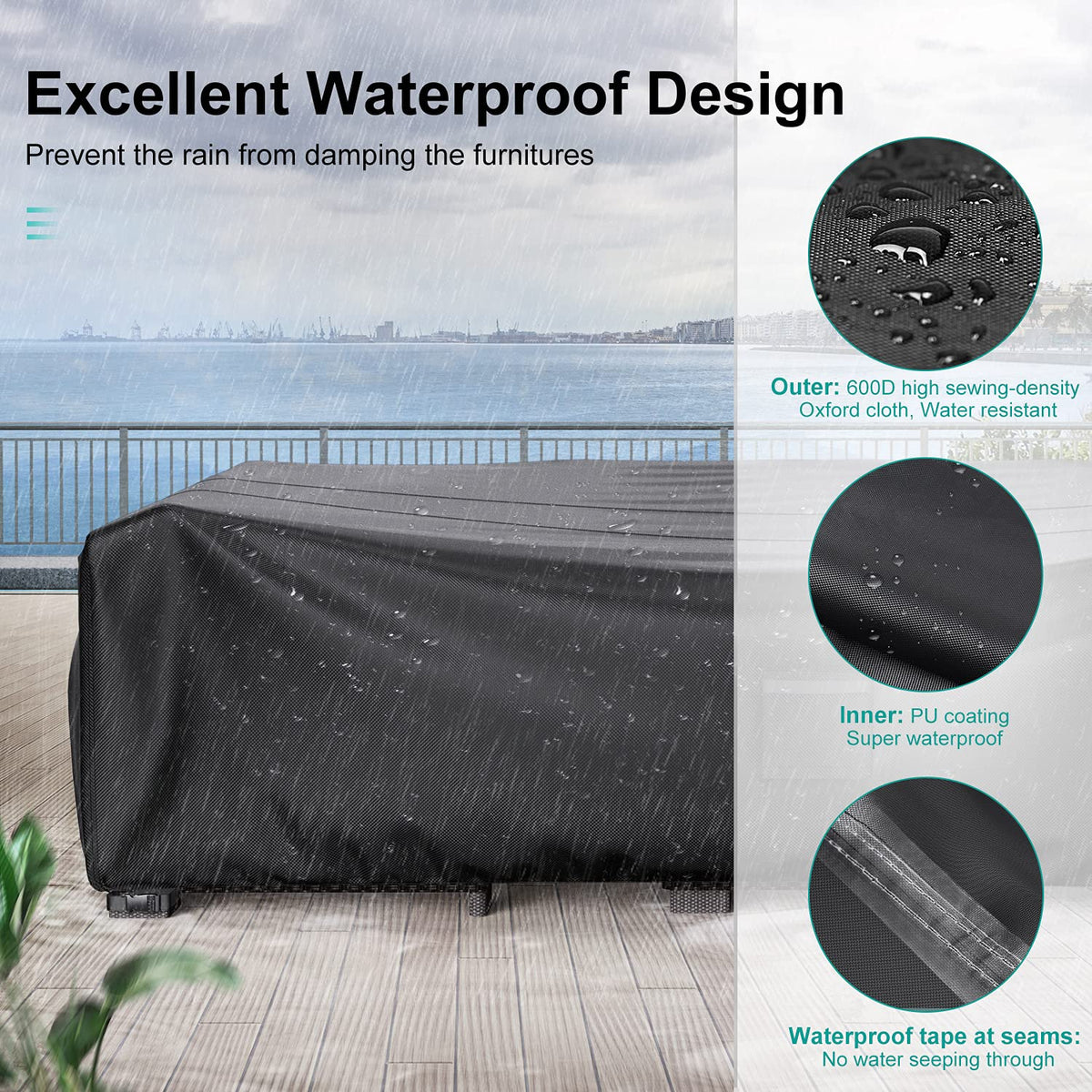 BROSYDA 420D Oxford fabric close-up shows durable, UV-resistant material