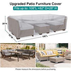 BROSYDA waterproof taped seams provide rain protection for outdoor furniture.