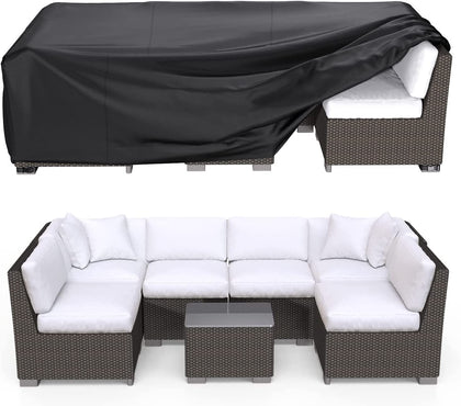 BROSYDA patio cover on sectional sofa for rain protection