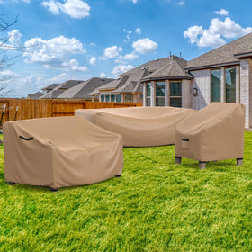 BROSYDA Patio Sofa Cover durable fabric ready for all seasons.