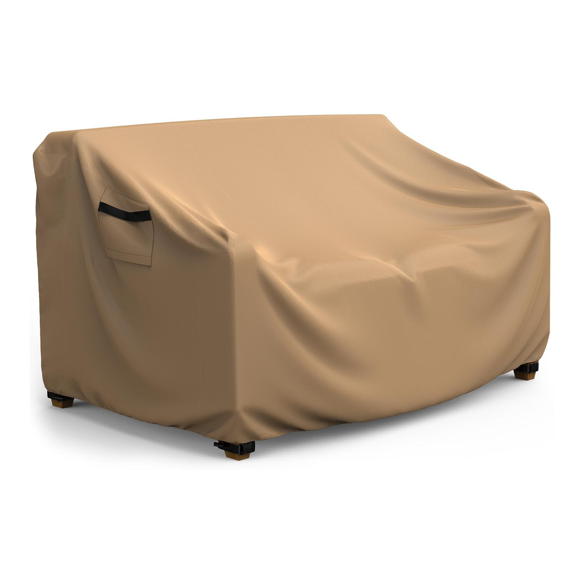 BROSYDA Patio Sofa Cover waterproof in action protects outdoor furniture from rain.