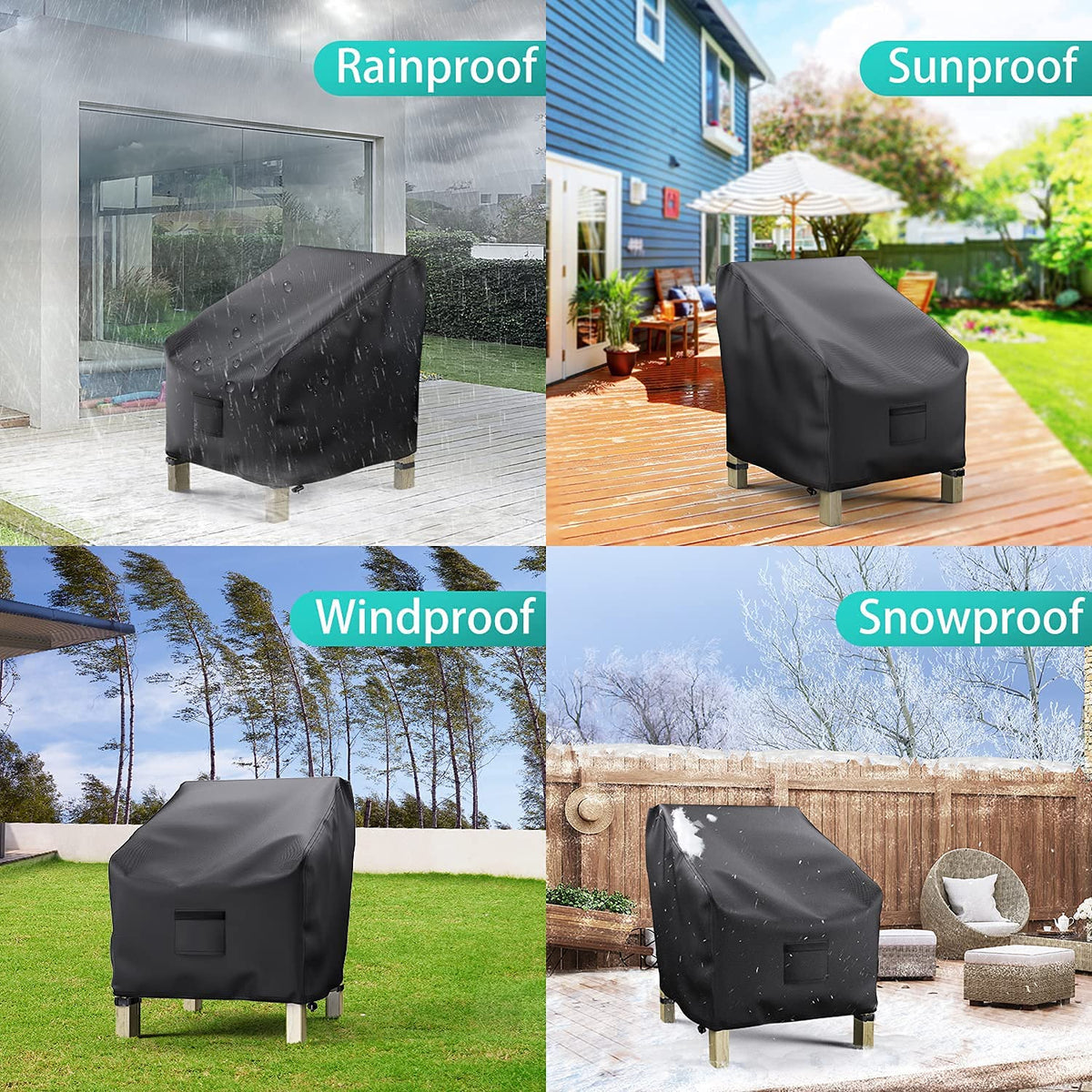BROSYDA strap-closure design secures the cover against wind.