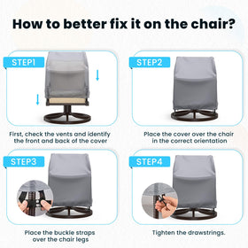 BROSYDA installation view shows snug fit over swivel chair