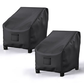 BROSYDA waterproof patio chair covers in a 2-pack protect outdoor furniture.